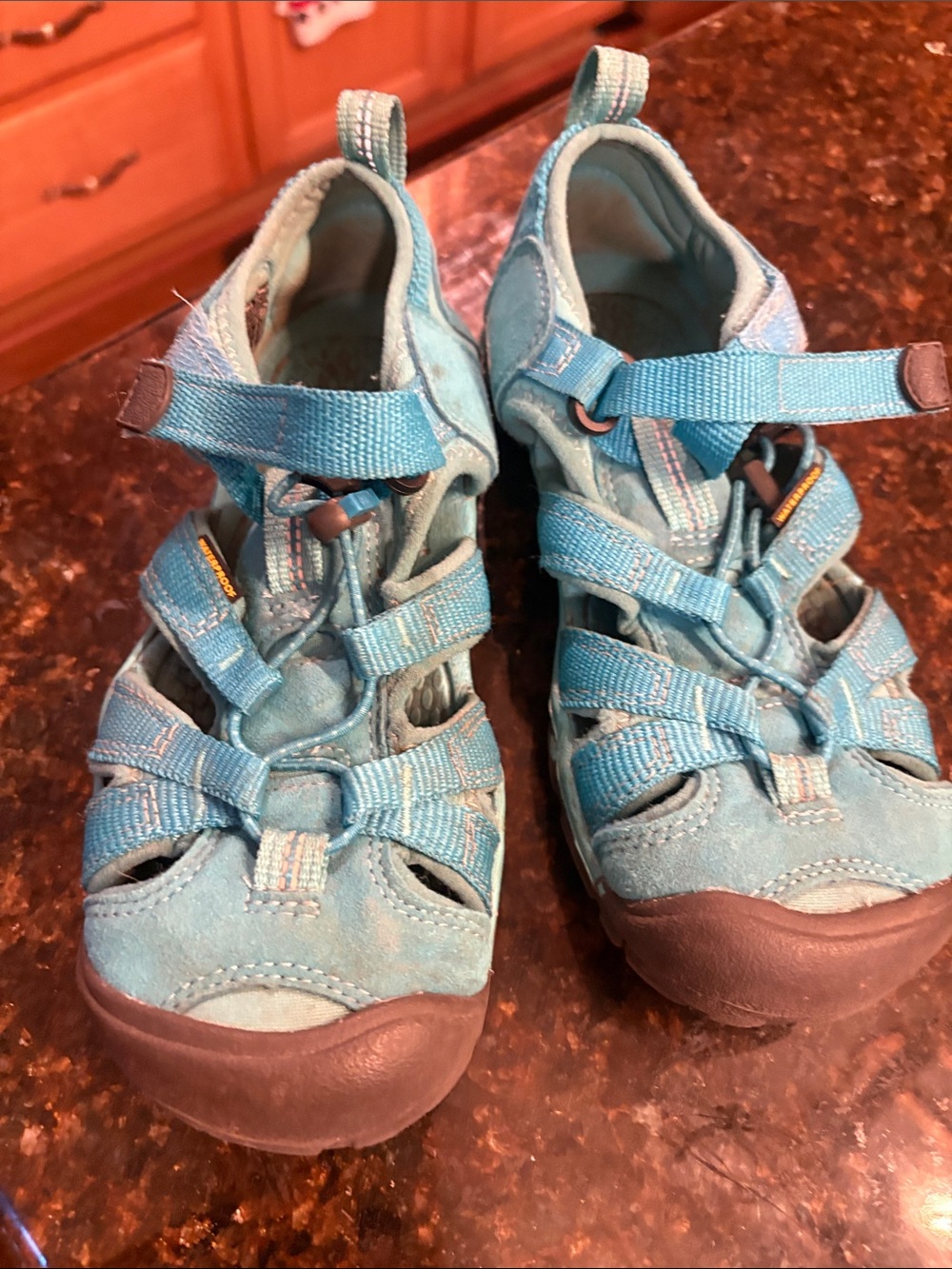 Keen Teal Blue Kids Closed-Toe Hiking Sandals